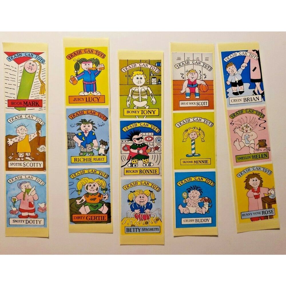 15 Trash Can Tots Vending Stickers Vintage New Old Stock B (299)